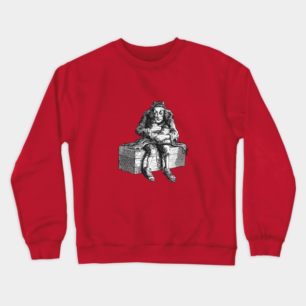 Demonic Personification Of Greed Dictionnaire Infernal Cut Out Crewneck Sweatshirt by taiche